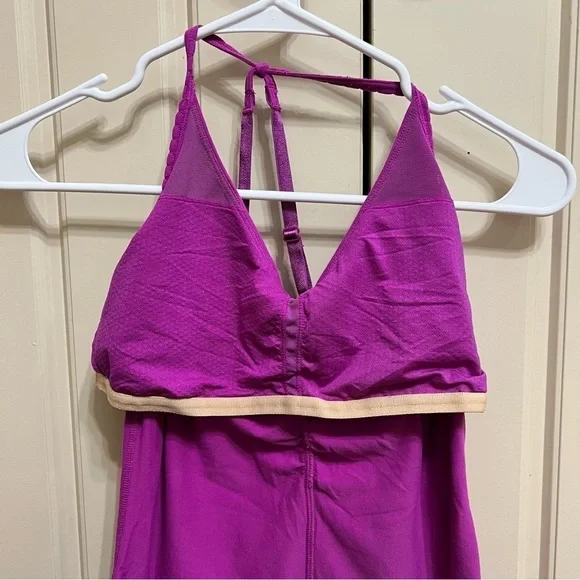 Lululemon Fuchsia Racerback Athleisure Camisole Shirt Size 6 - Picture 8 of 9